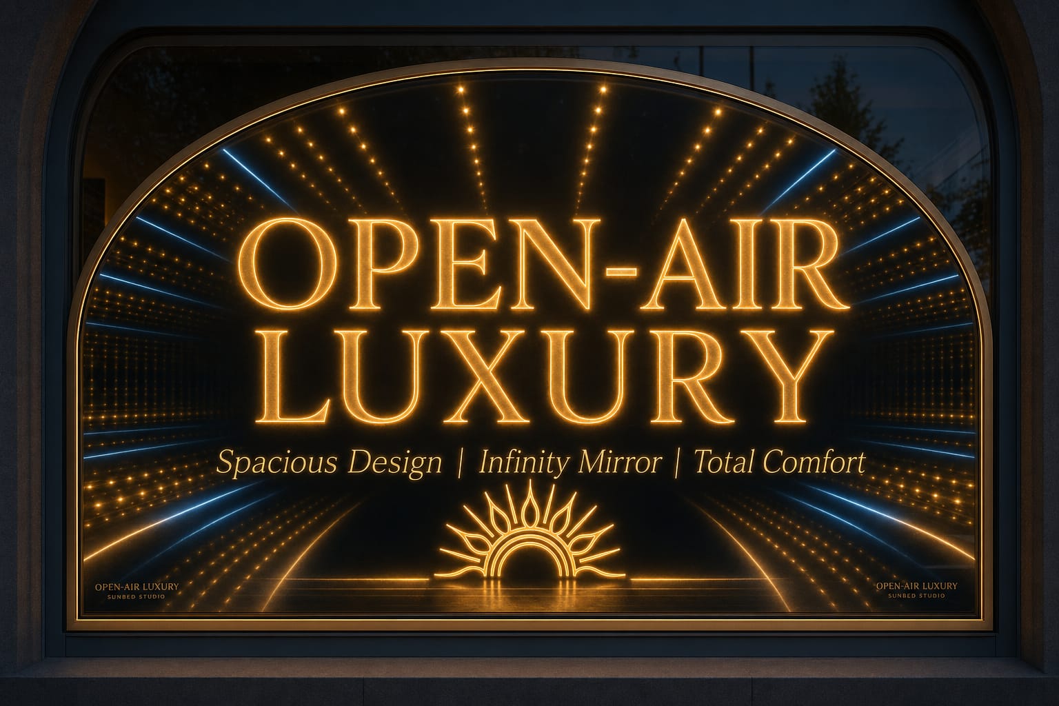 Open-Air Luxury — Spacious Design, Infinity Mirror, Total Comfort